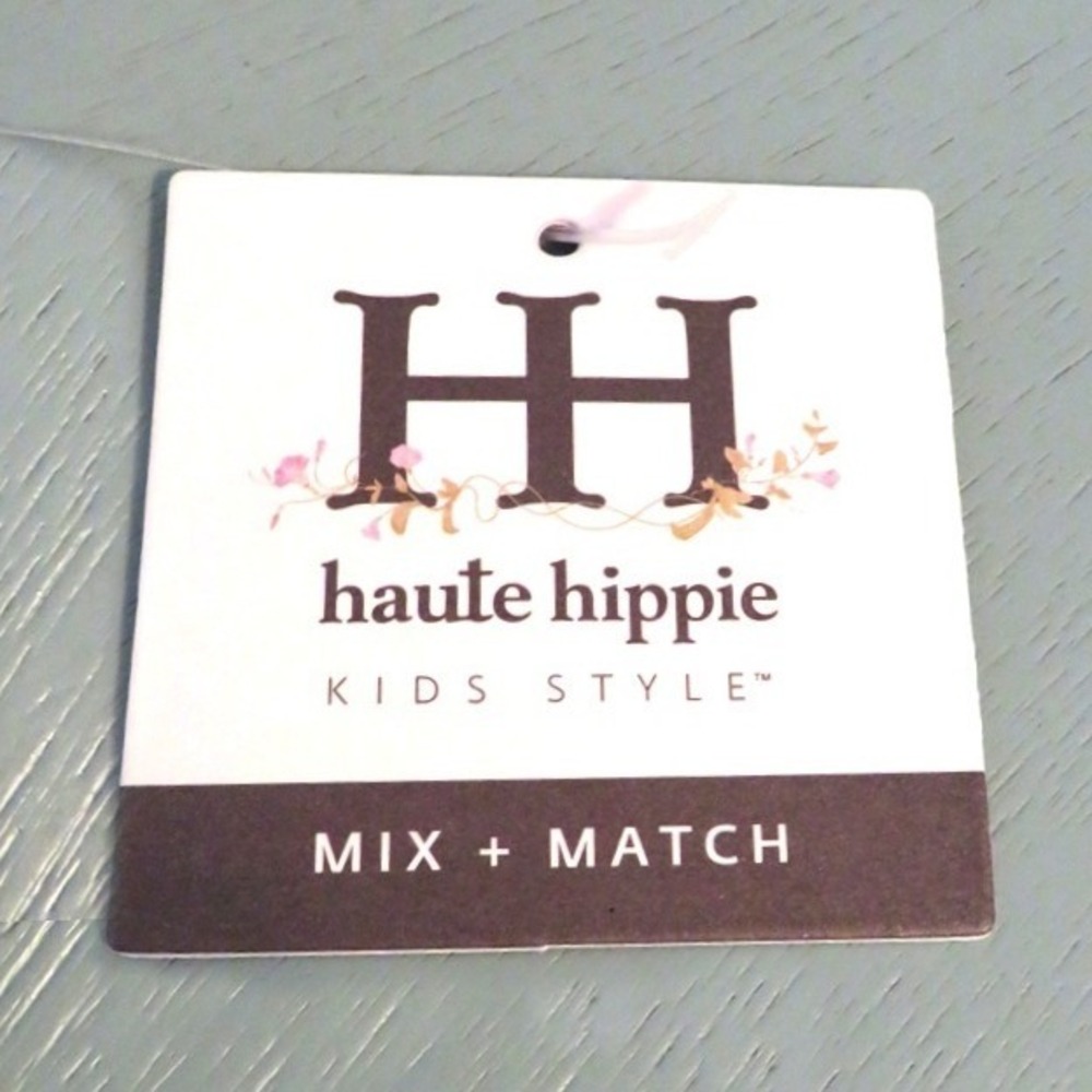 Haute Hippie Girls 2Pc Outfit‎ Set Girls XS 4 Fox Sequin Floral Top & Pants NWT - Picture 4 of 7